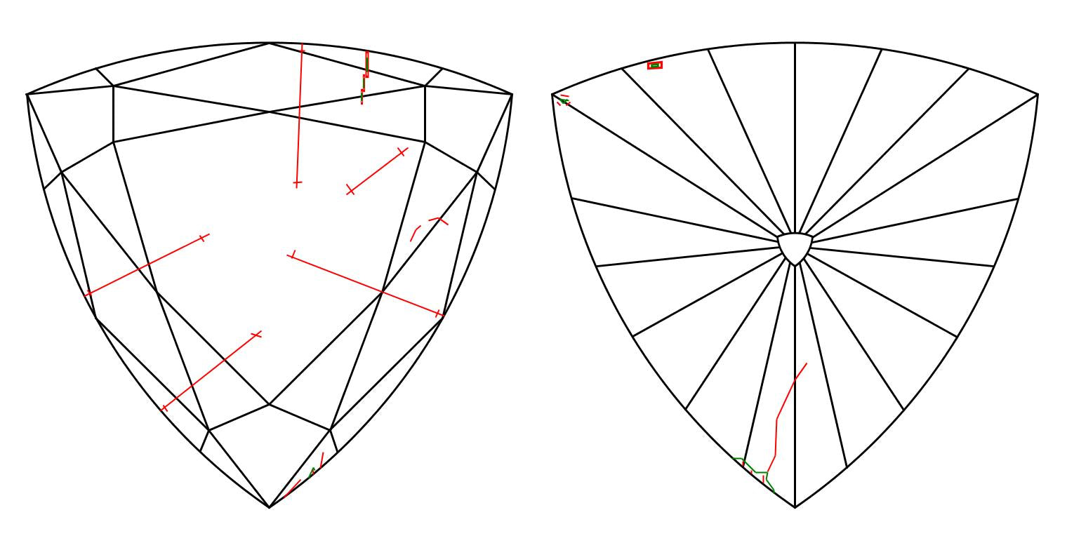 GIA 1.23 F-I1 Triangle Diamond