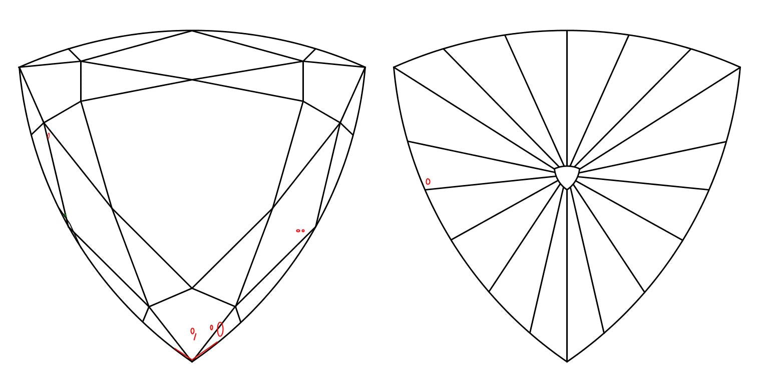 GIA 1.02 J-VS2 Triangle Diamond