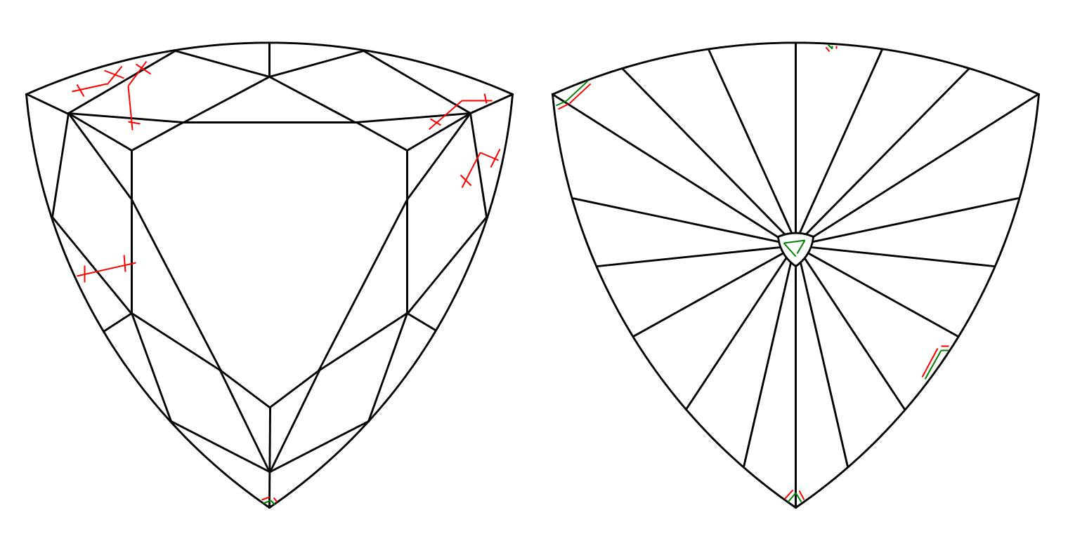 GIA 1.01 J-VS2 Triangle Diamond