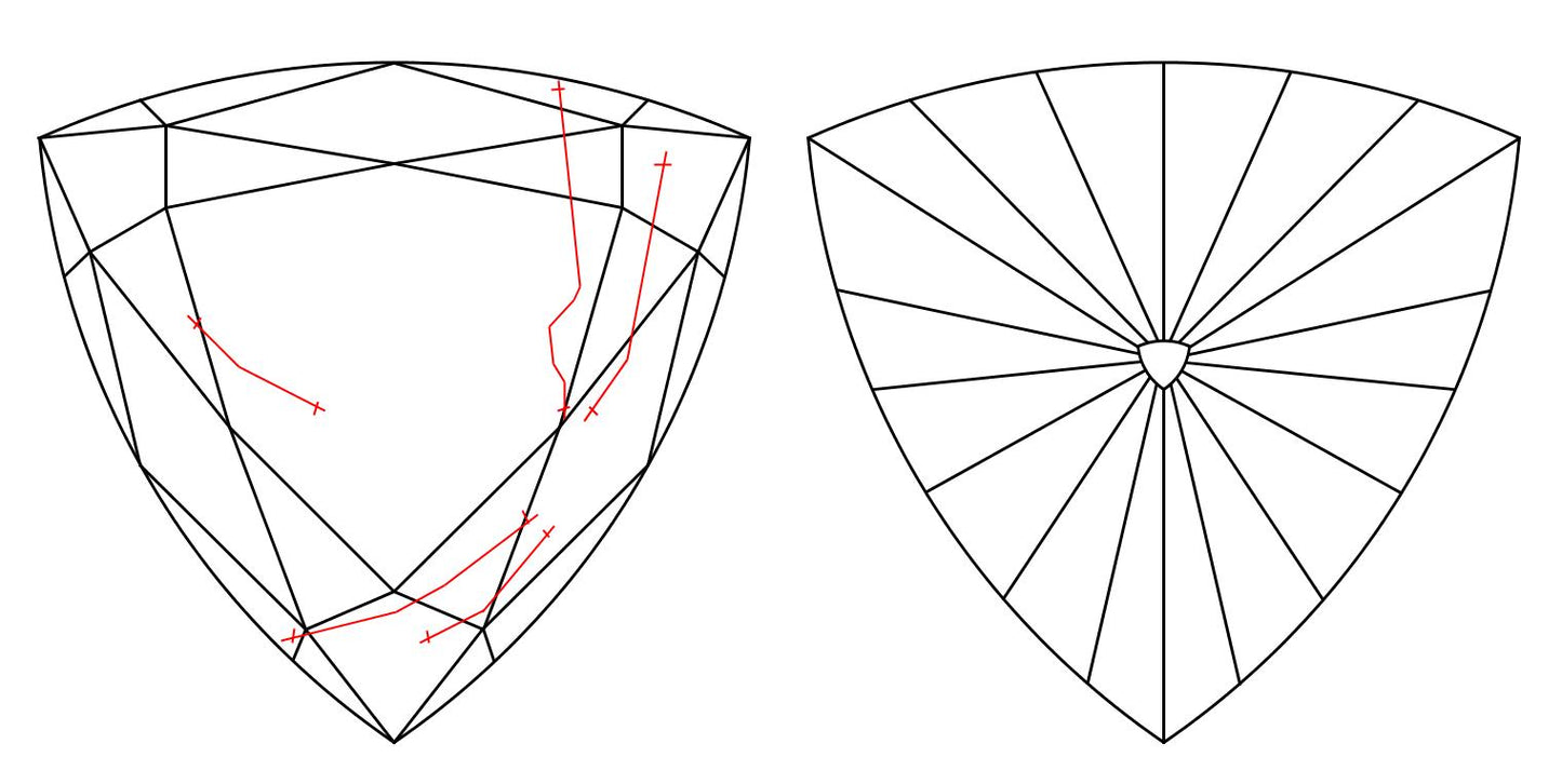 GIA 1.1 H-SI2 Triangle Diamond