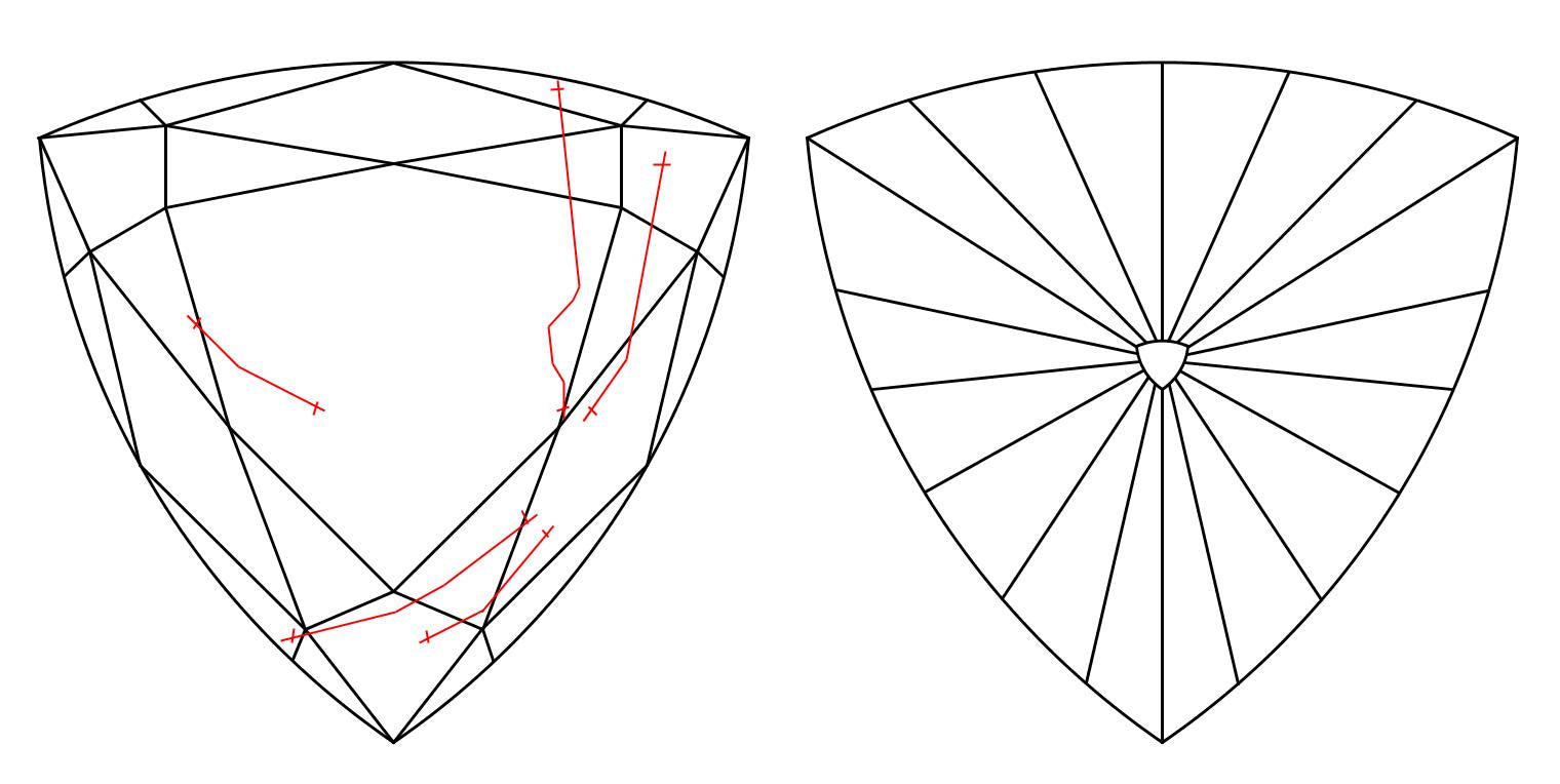 GIA 1.1 H-SI2 Triangle Diamond