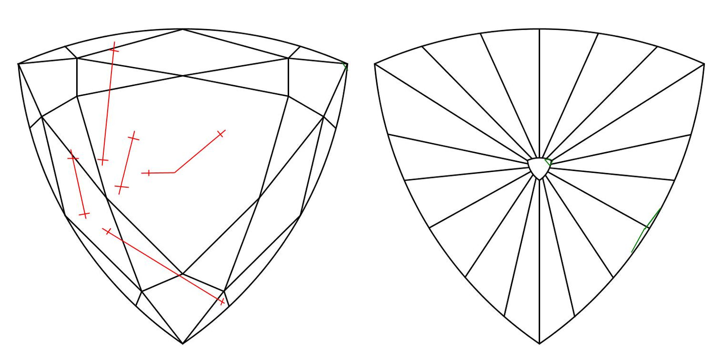 GIA 1.53 F-I1 Triangle Diamond
