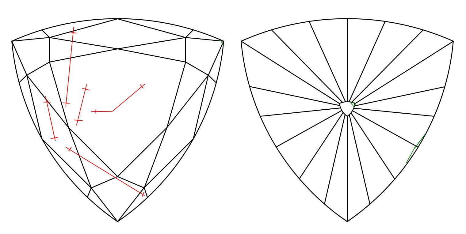 GIA 1.53 F-I1 Triangle Diamond