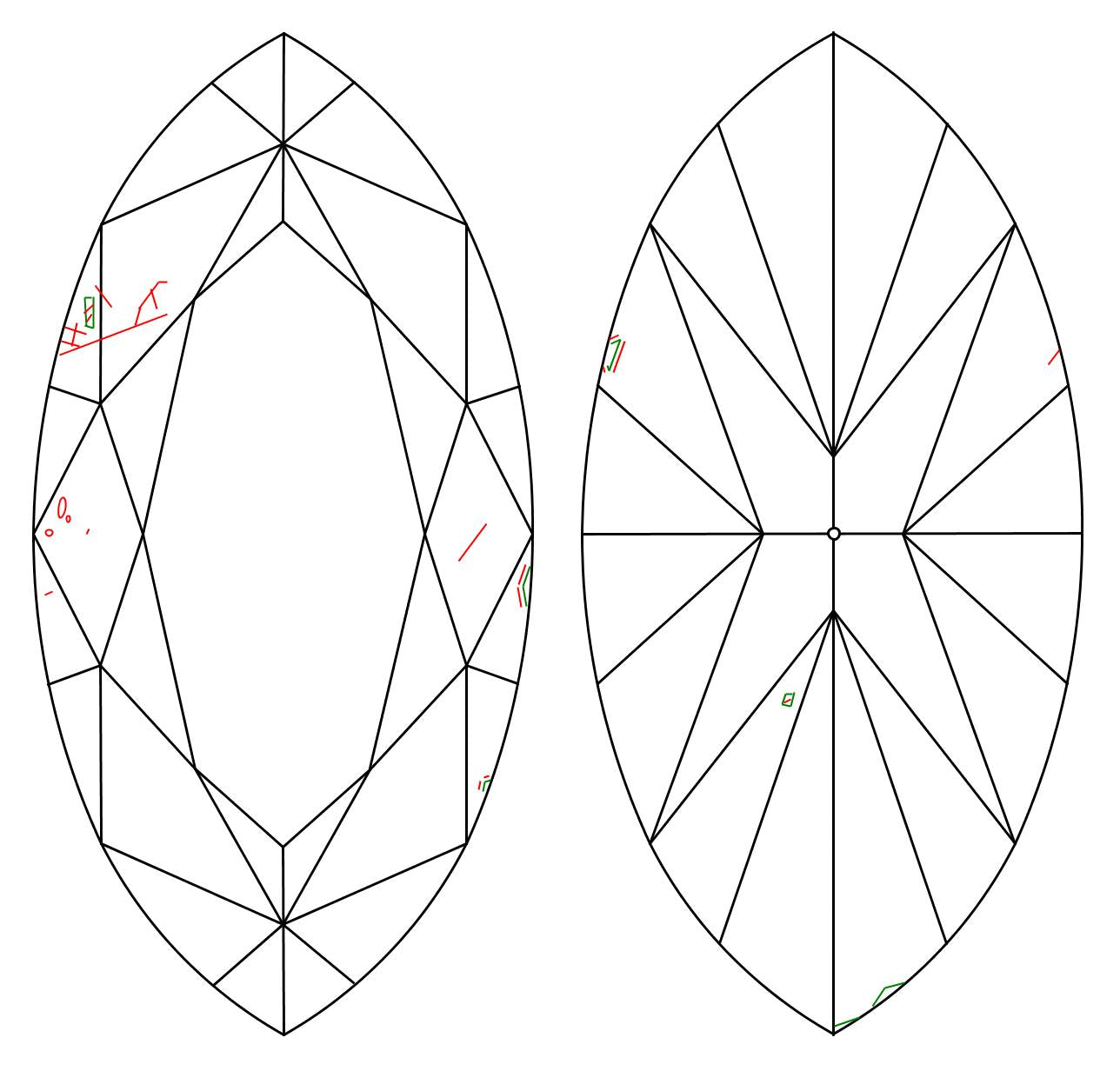 GIA 1.01 H-SI2 Marquise Diamond