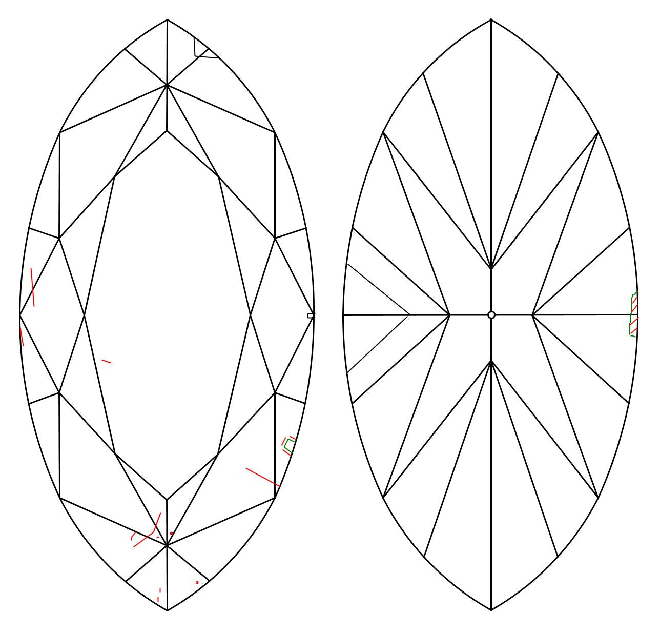GIA 1 H-VS2 Marquise Diamond