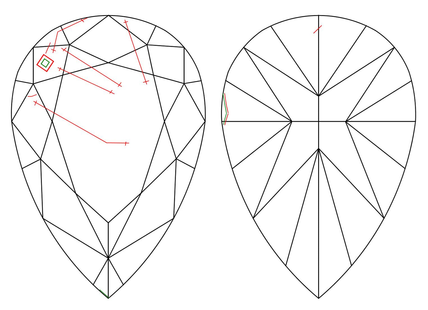 GIA 1.51 I-SI2 Pear Diamond