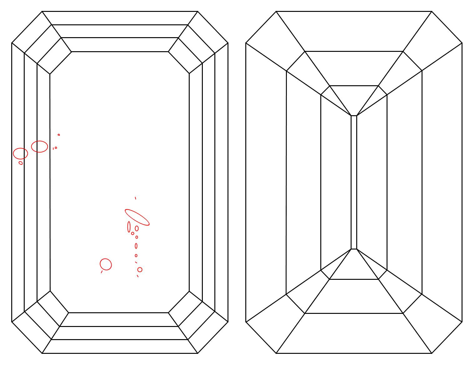 GIA 2.17 F-SI2 Emerald Diamond
