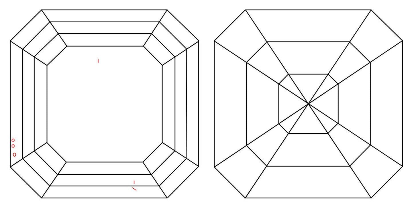 GIA 1.01 H-VS1 Asscher Diamond