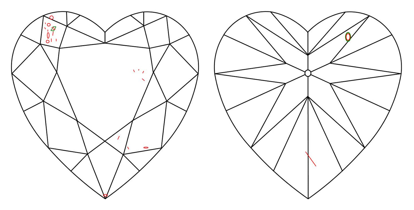 GIA 0.9 G-VS2 Heart Diamond
