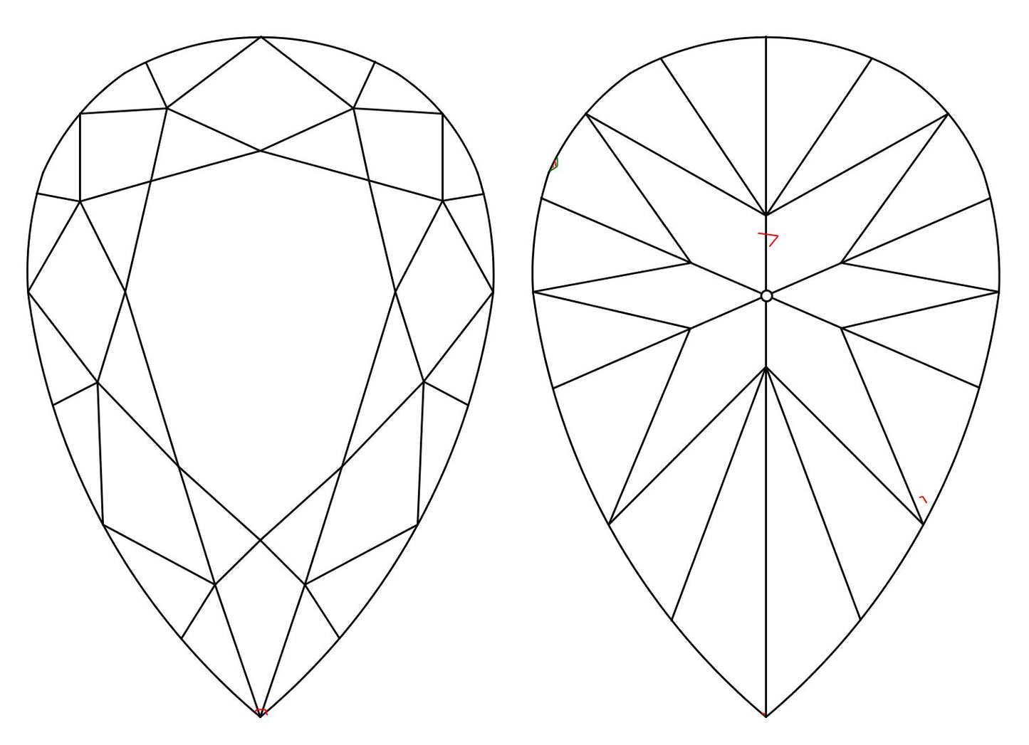 GIA 0.9 H-VVS1 Pear Diamond