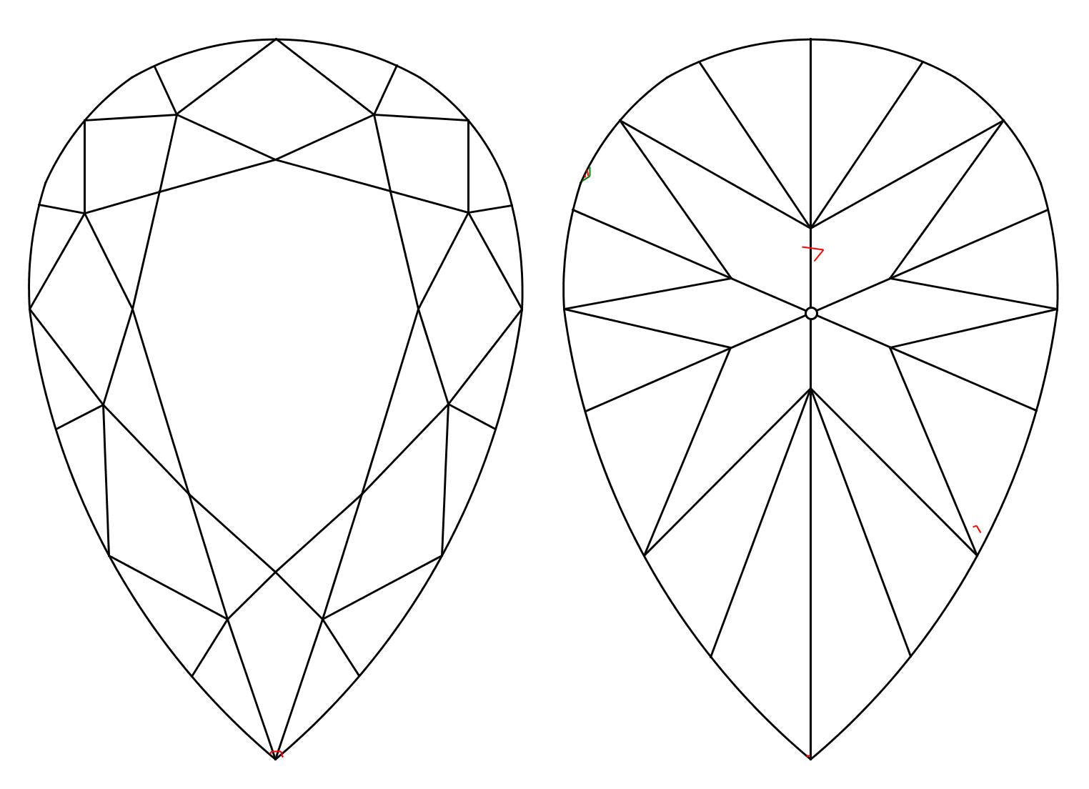 GIA 0.9 H-VVS1 Pear Diamond