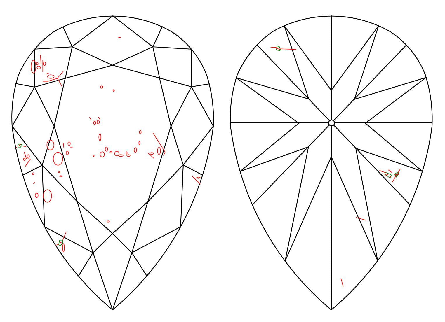 GIA 5.02 E-SI2 Pear Diamond