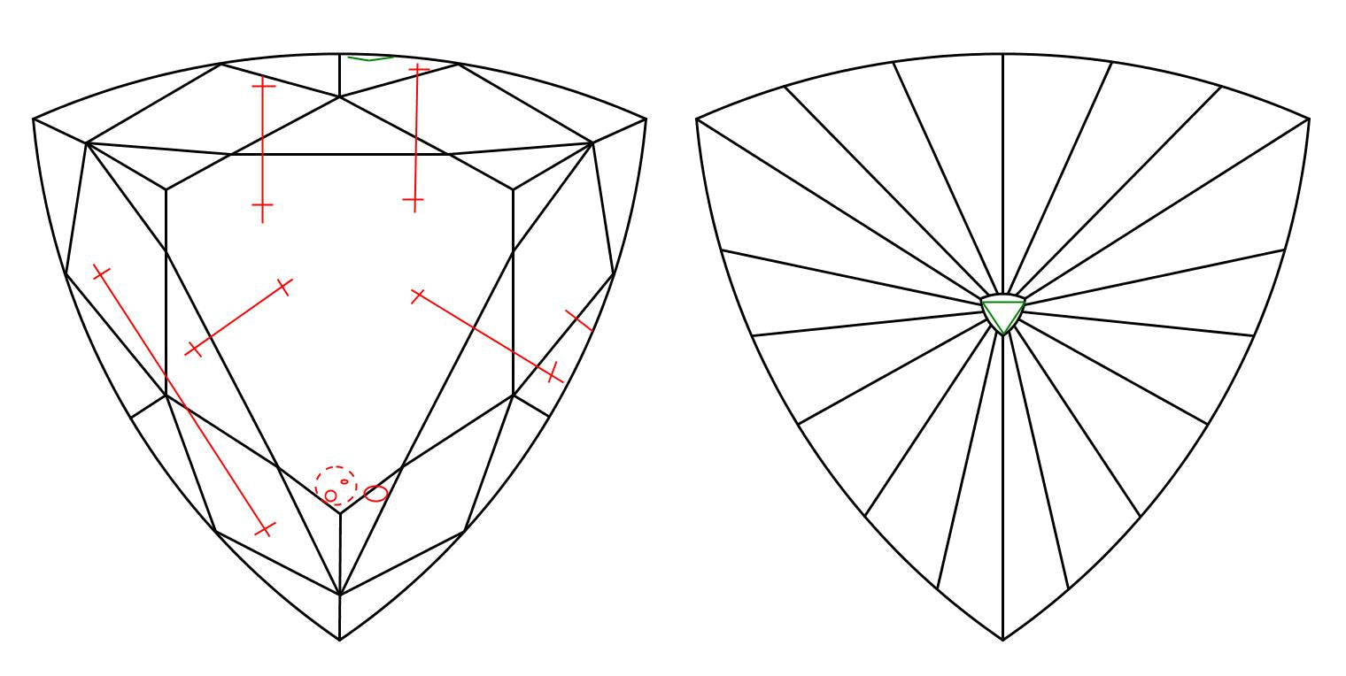 GIA 1.75 F-SI1 Triangle Diamond