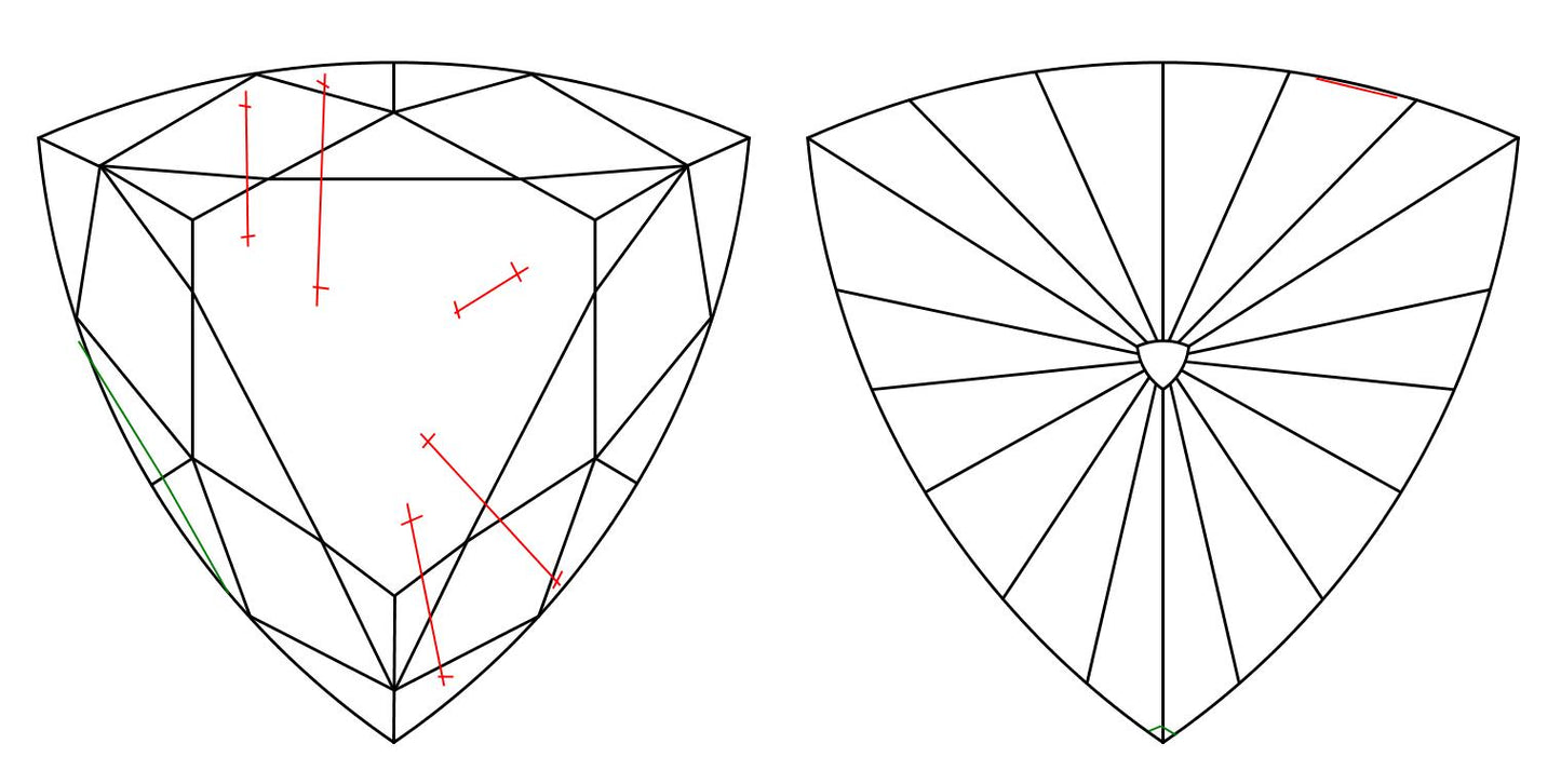 GIA 1.72 E-SI1 Triangle Diamond