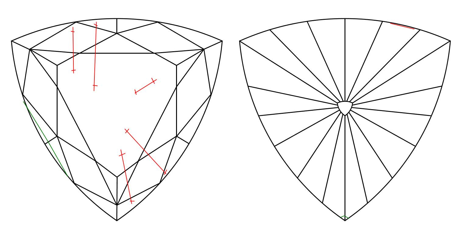 GIA 1.72 E-SI1 Triangle Diamond