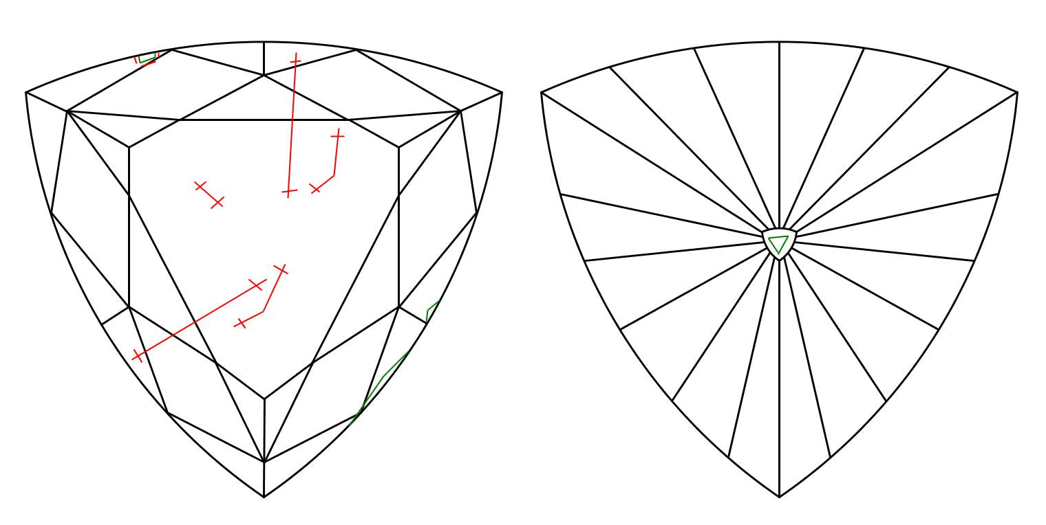 GIA 1.54 H-SI1 Triangle Diamond