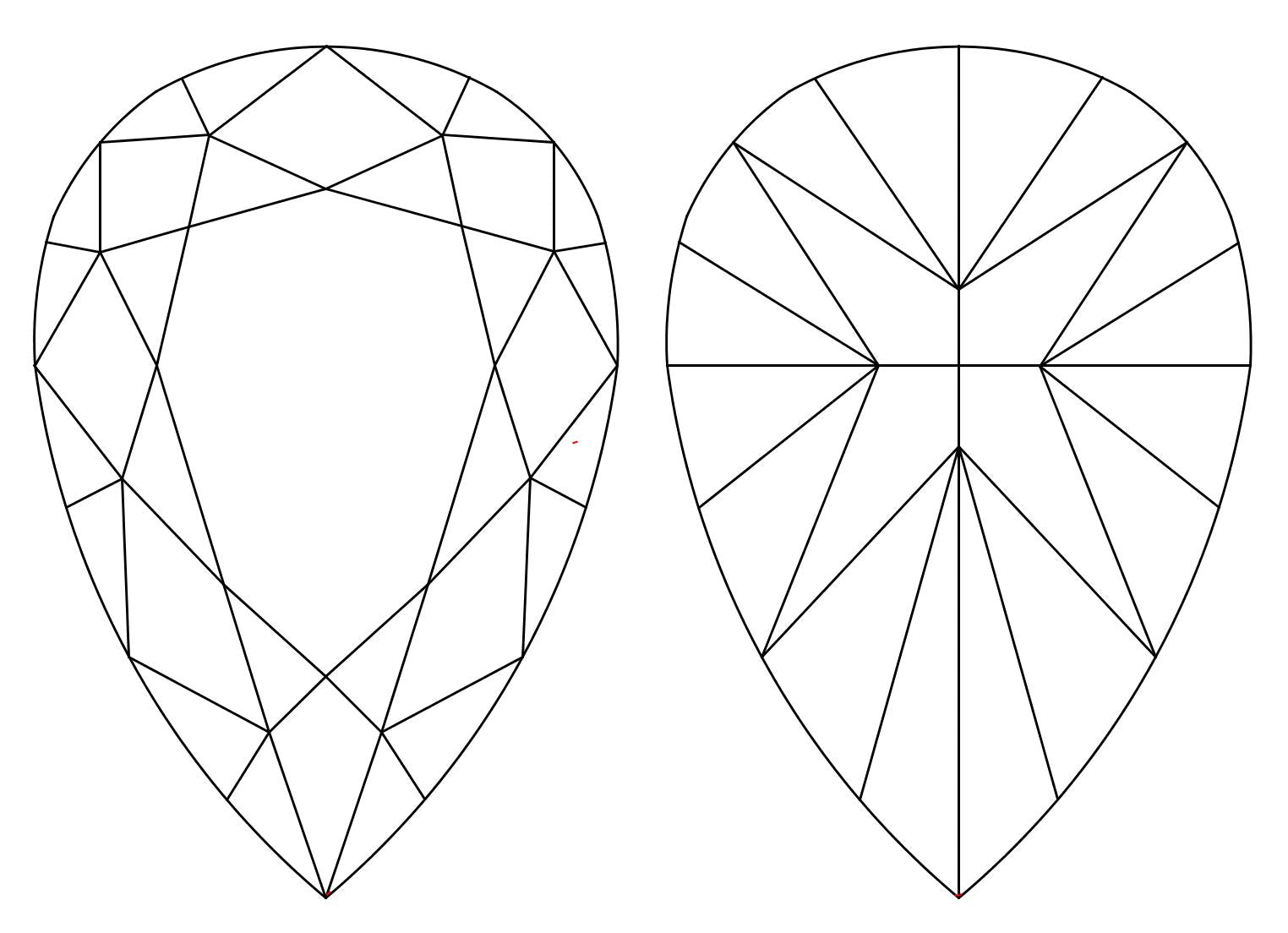 GIA 5.23 E-VVS1 Pear Diamond