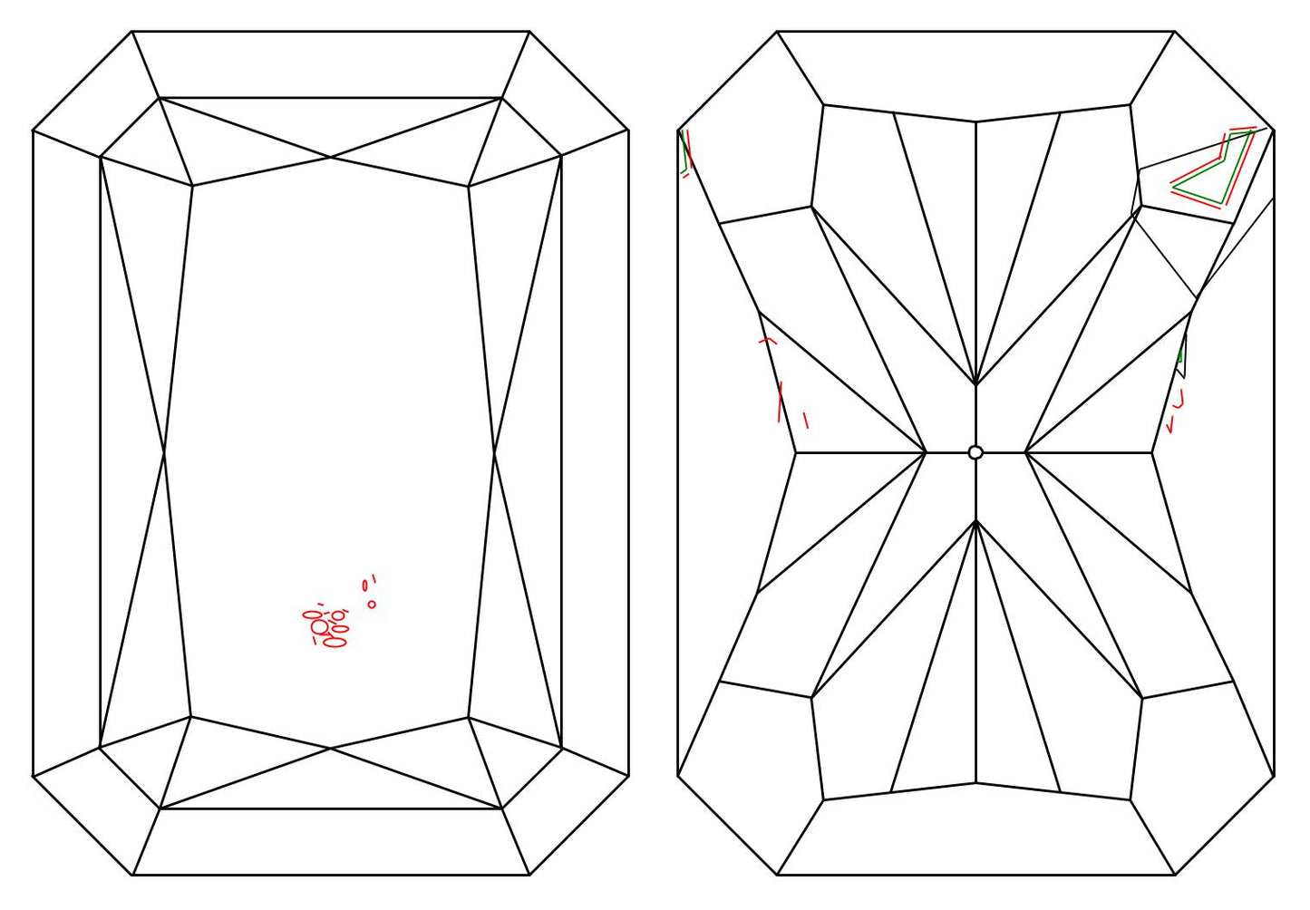 GIA 1 F-SI2 Radiant Diamond