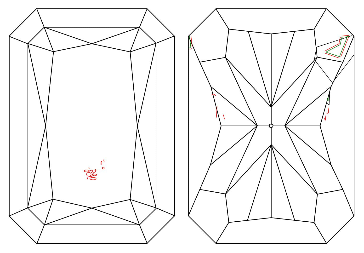 GIA 1 F-SI2 Radiant Diamond