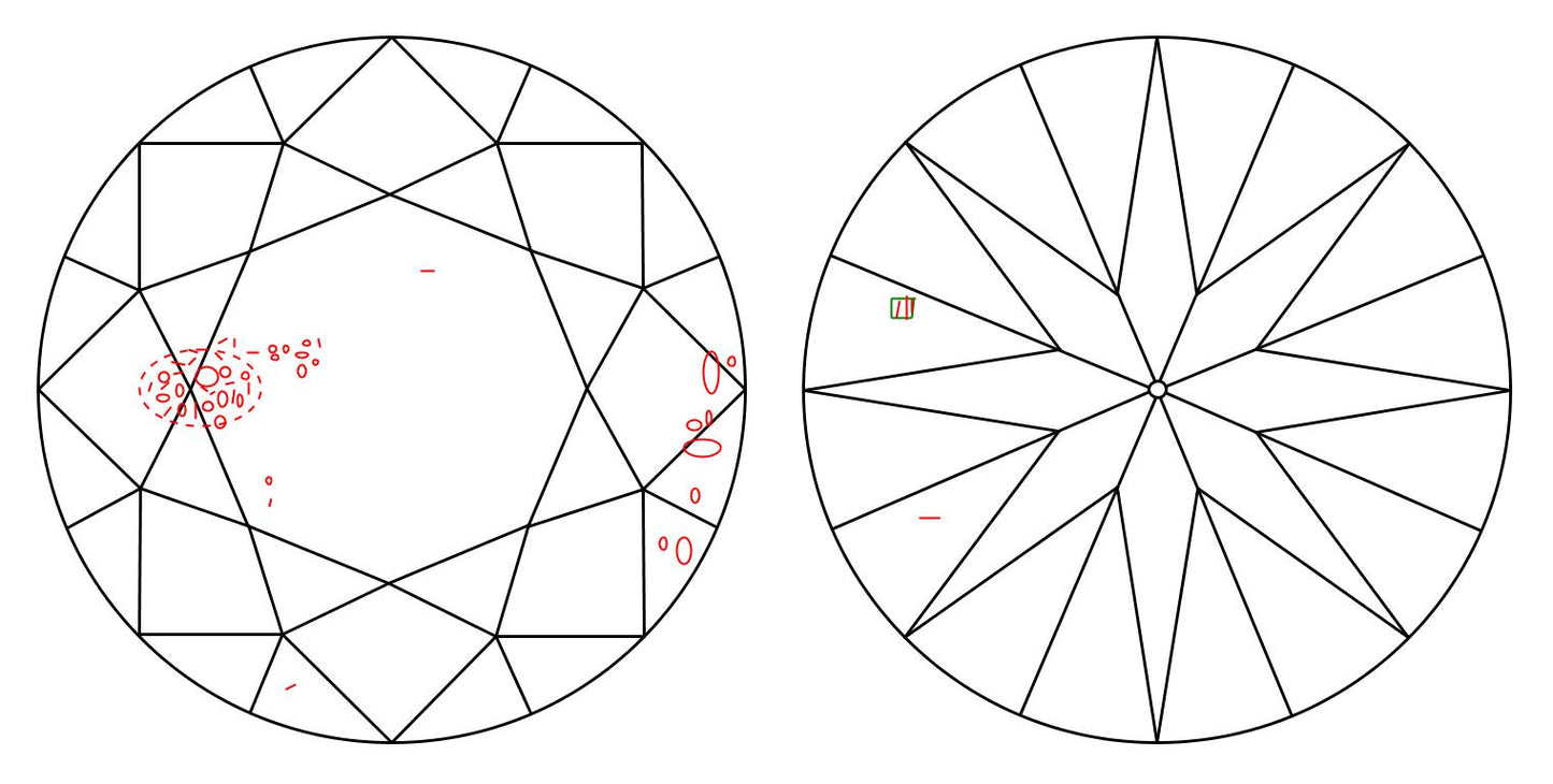 GIA 1.04 F-SI2 Round Diamond