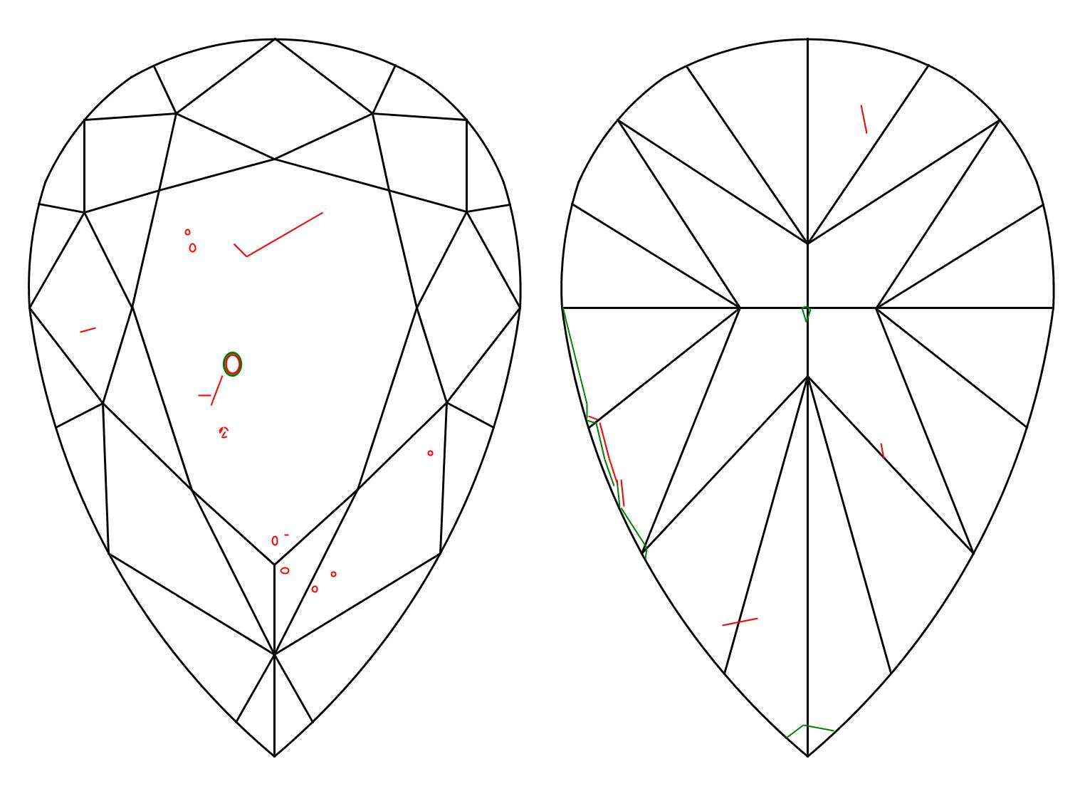 GIA 5.04 H-SI2 Pear Diamond