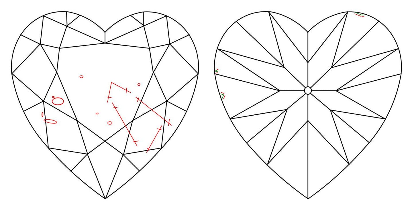 GIA 1.71 E-SI1 Heart Diamond