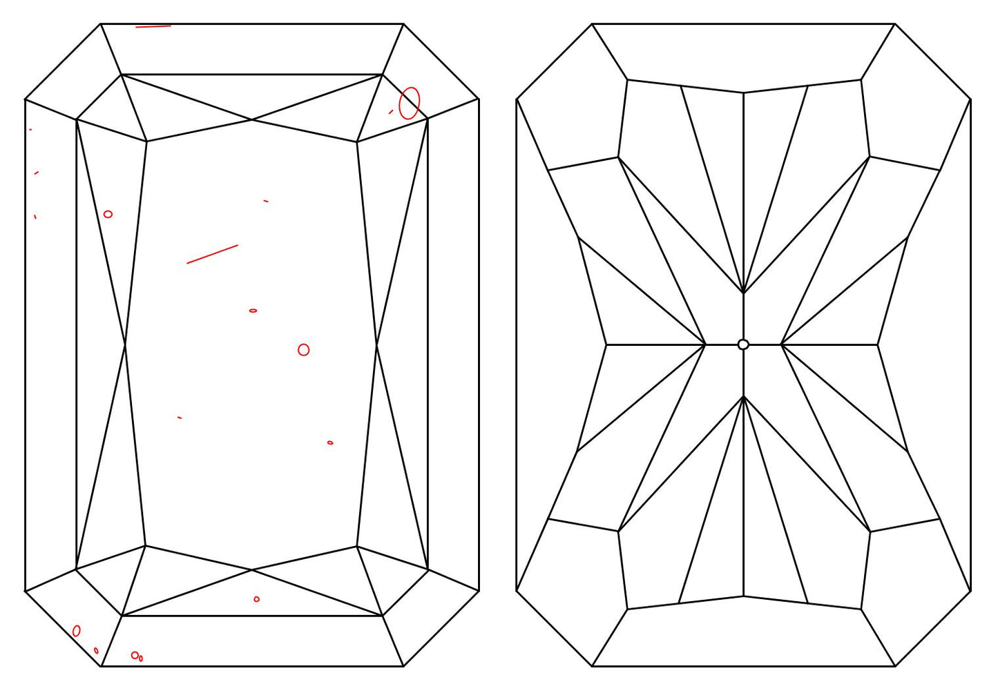 GIA 1.01 D-SI2 Radiant Diamond