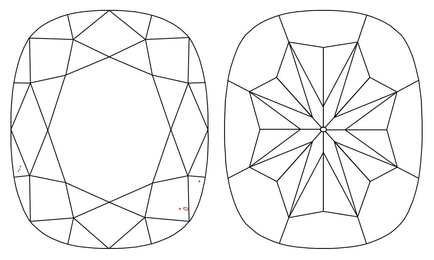 GIA 1.02 H-VS1 Cushion Diamond