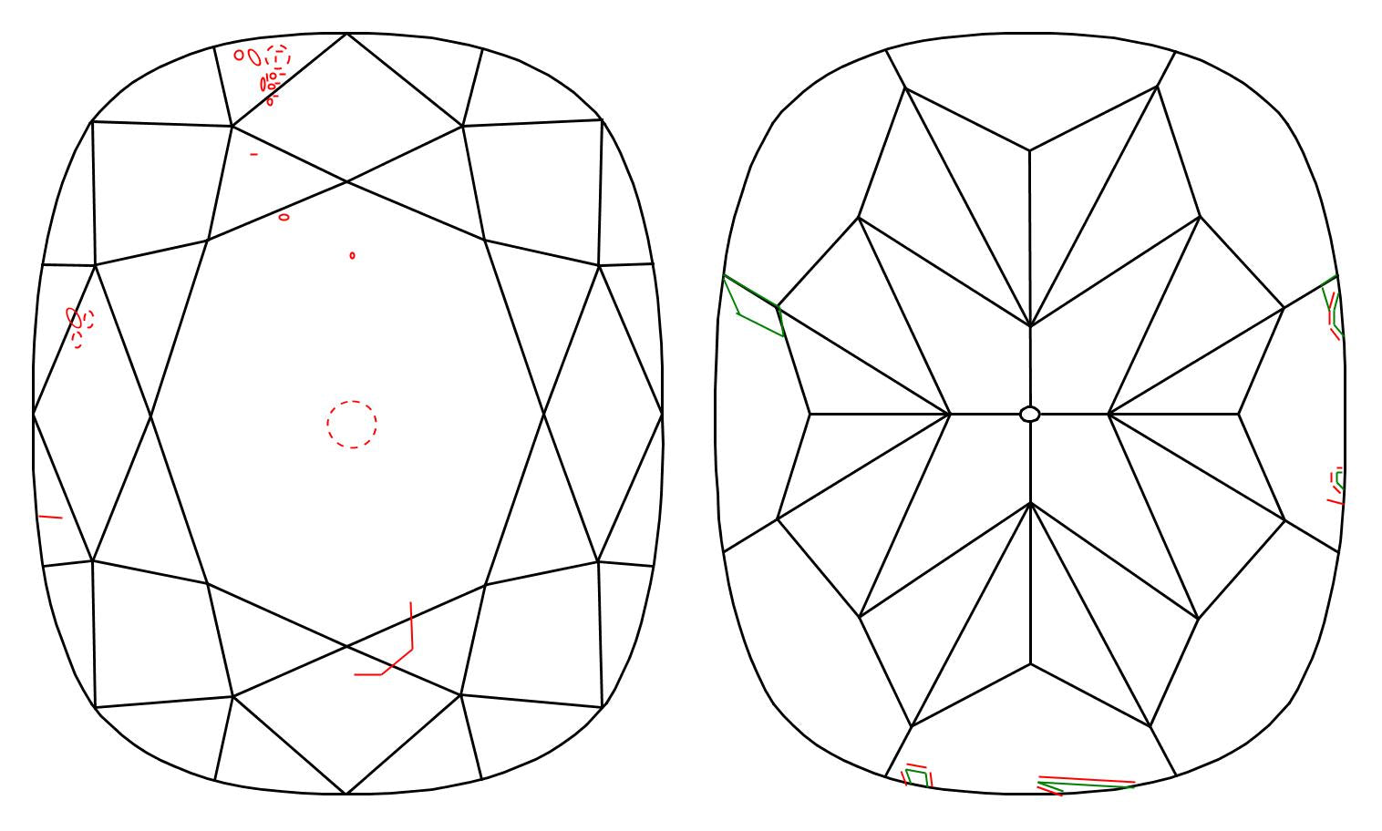GIA 1.01 H-SI1 Cushion Diamond