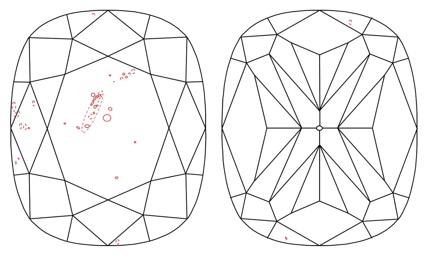 GIA 1.02 F-SI1 Cushion Diamond