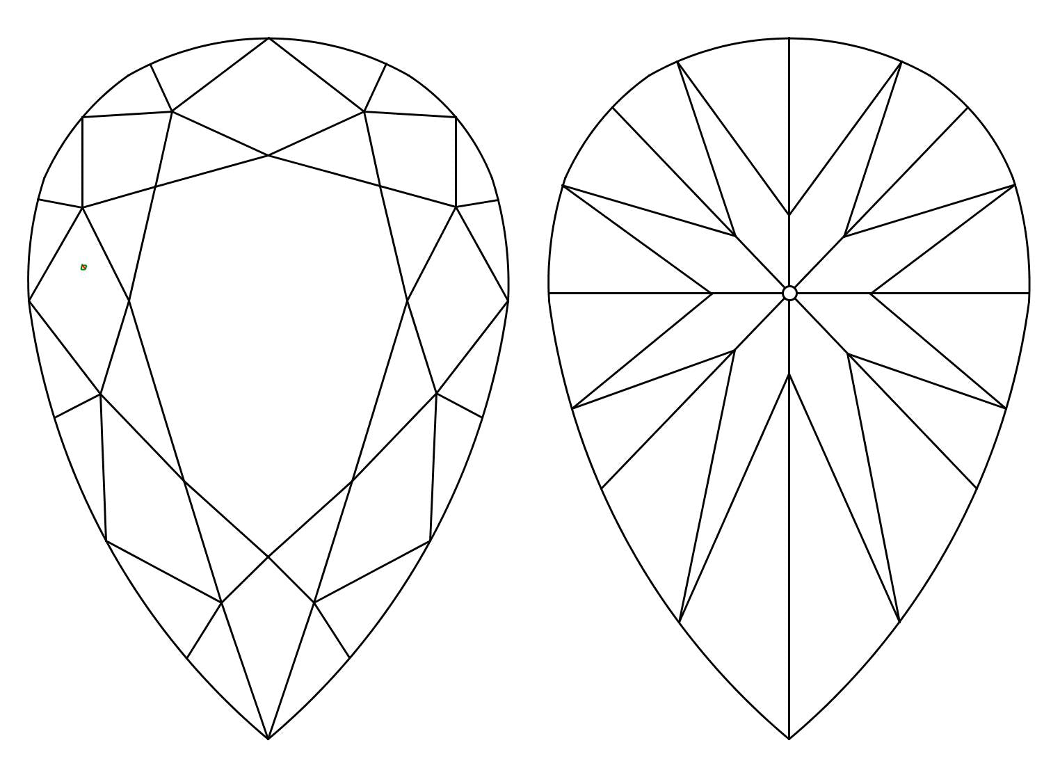 GIA 8.09 F-VVS1 Pear Diamond