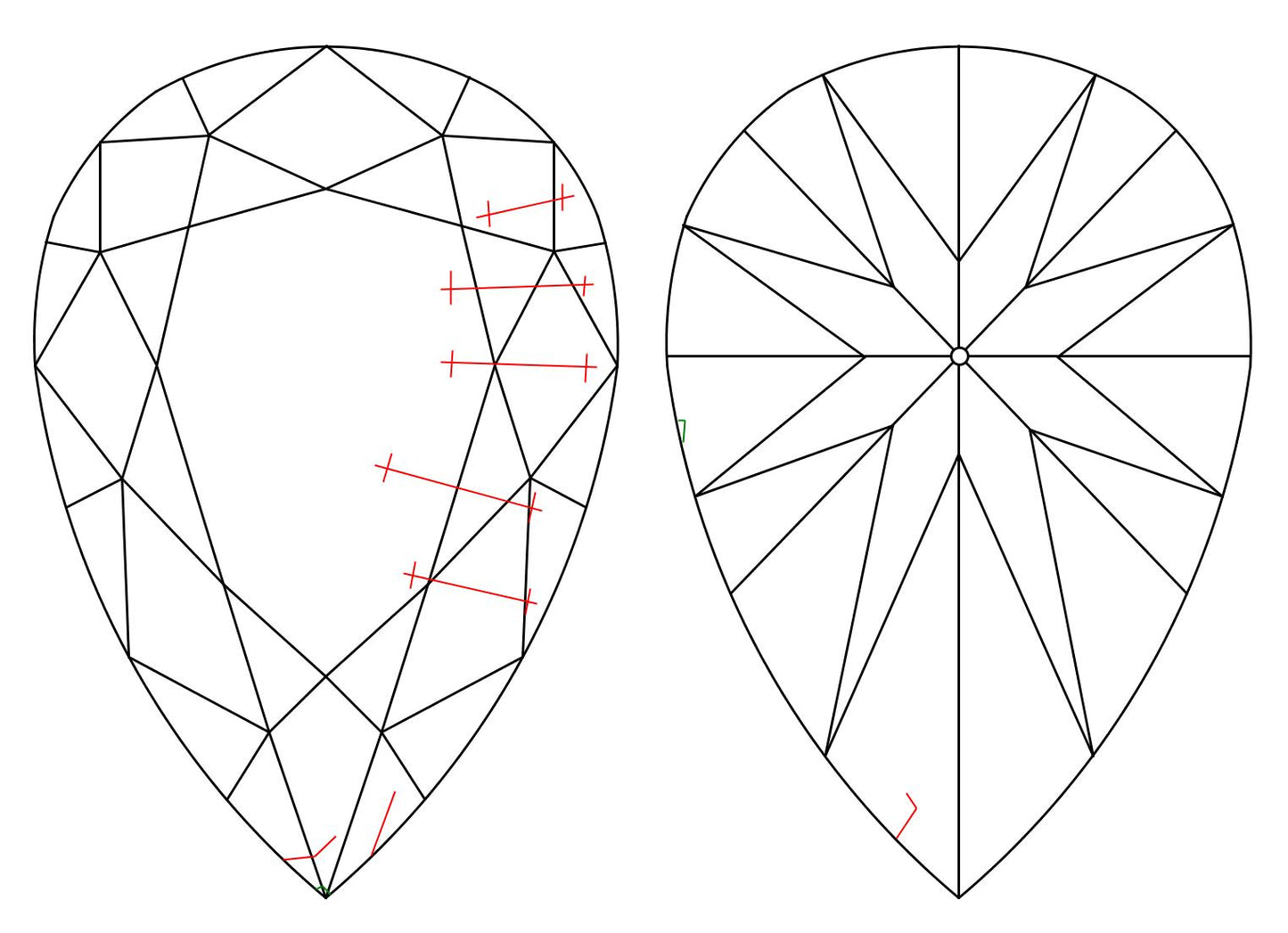 GIA 1.5 D-SI1 Pear Diamond