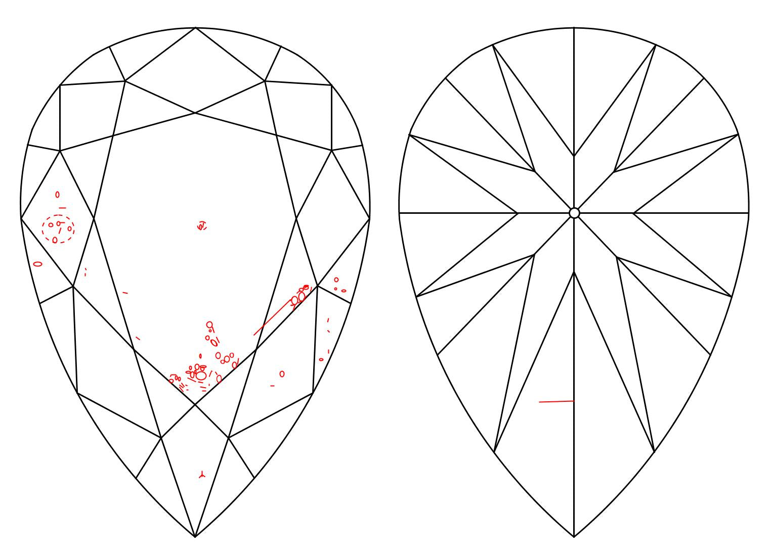 GIA 5.04 K-SI2 Pear Diamond
