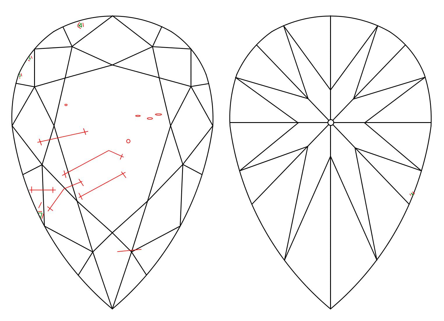 GIA 1.51 I-SI2 Pear Diamond