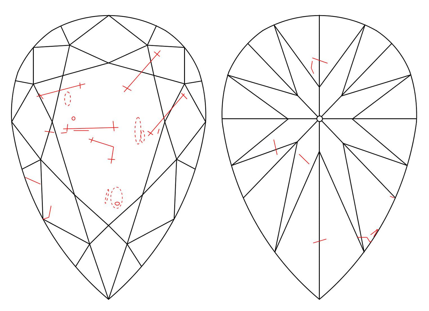 GIA 1.51 I-SI2 Pear Diamond