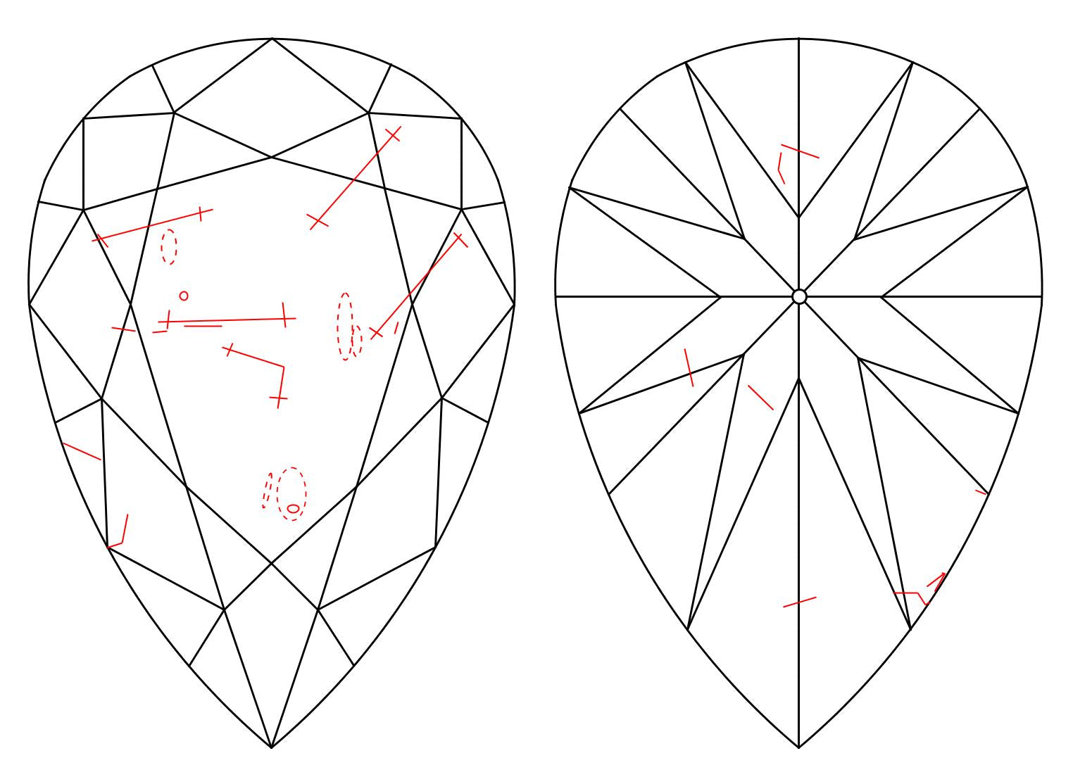 GIA 1.51 I-SI2 Pear Diamond