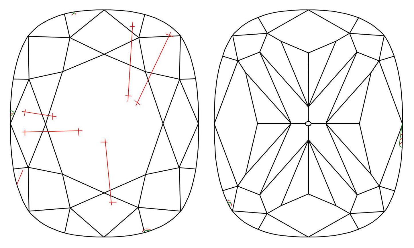 GIA 1.3 H-SI2 Cushion Diamond
