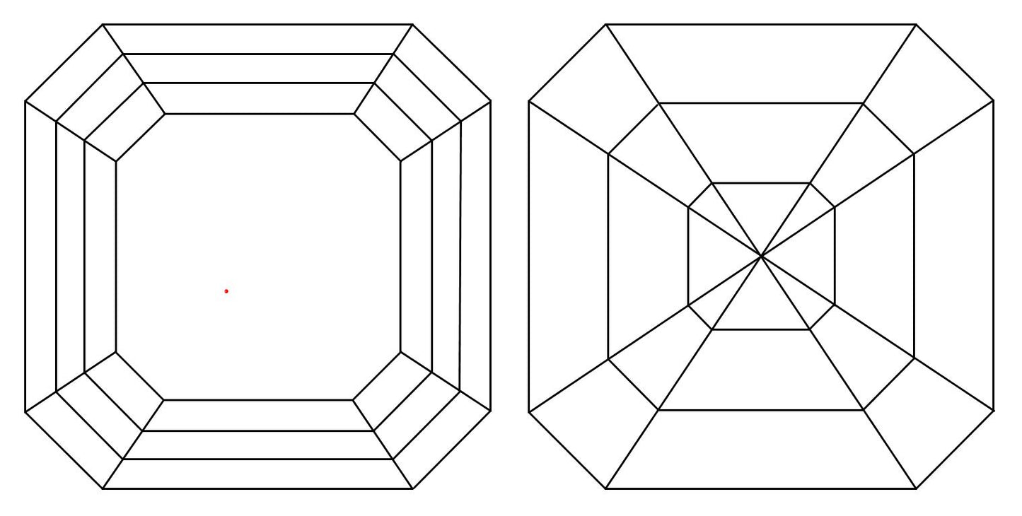 GIA 1.13 E-VVS2 Asscher Diamond