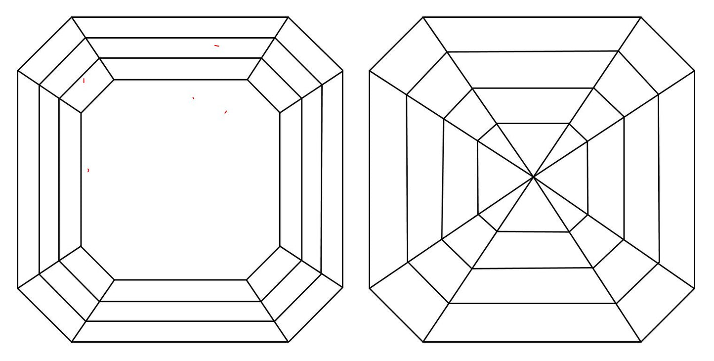 GIA 1 E-VVS2 Asscher Diamond