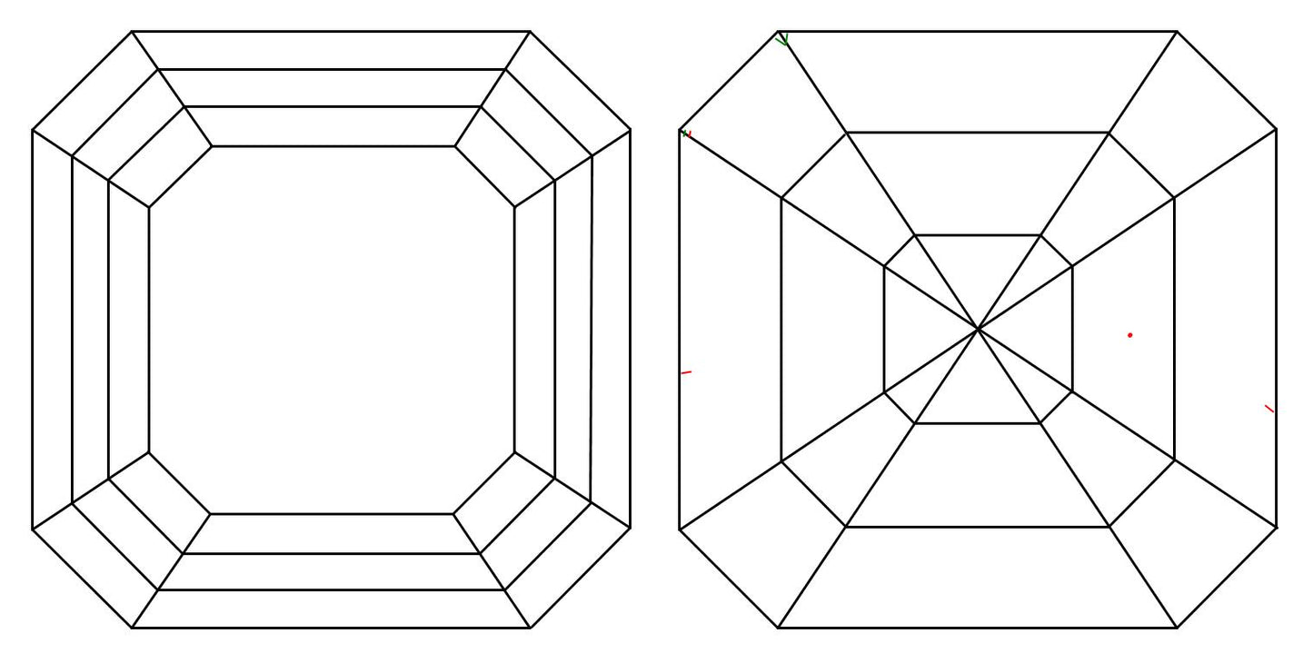 GIA 1 D-VVS1 Asscher Diamond
