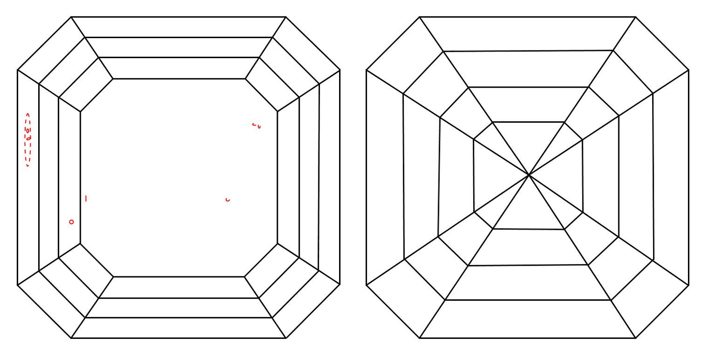 GIA 1.05 I-VS1 Asscher Diamond