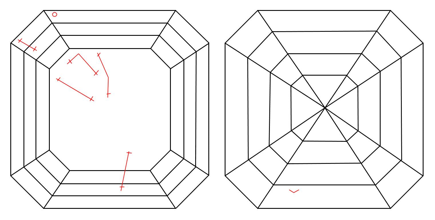 GIA 1.03 I-SI1 Asscher Diamond