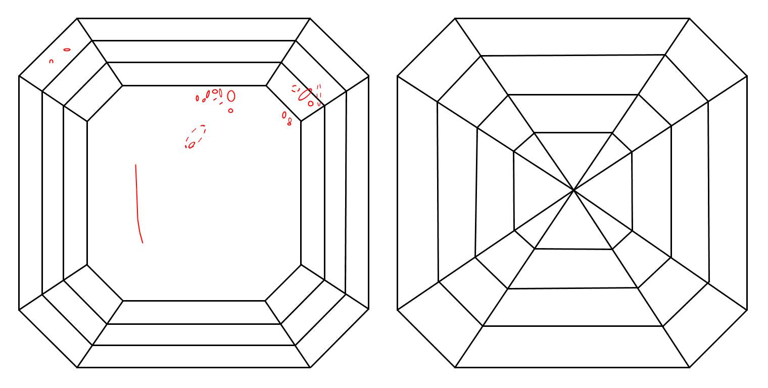 GIA 1 F-SI2 Asscher Diamond