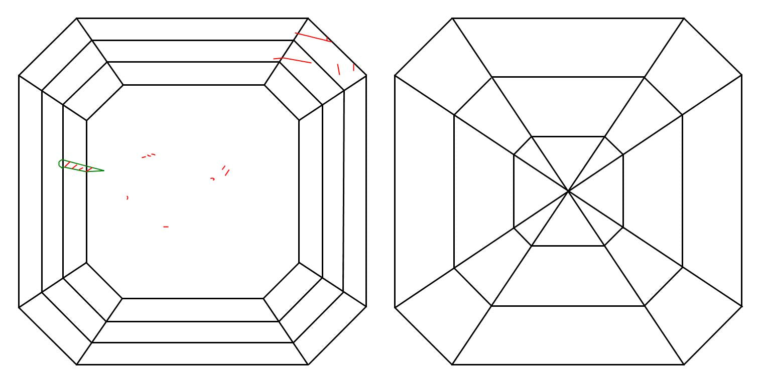 GIA 1.01 E-SI1 Asscher Diamond