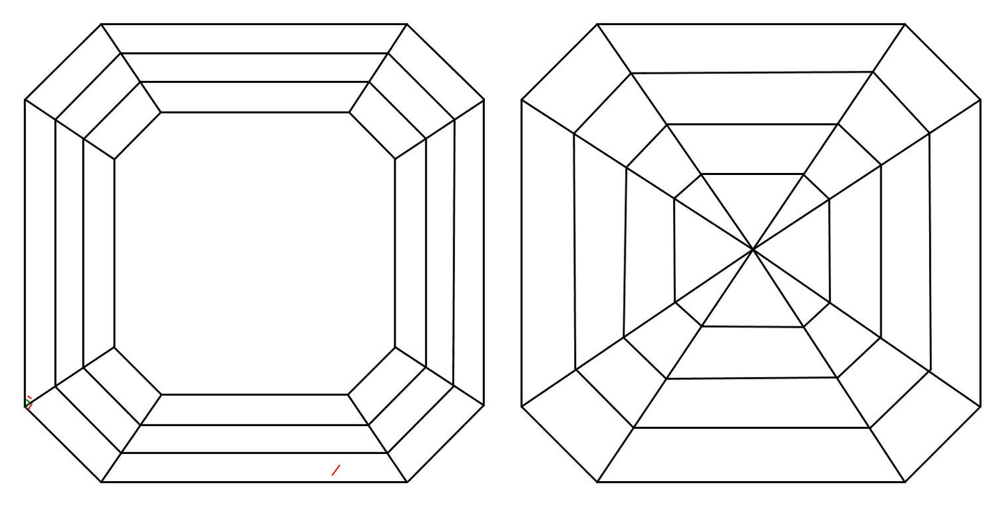 GIA 1 E-VVS2 Asscher Diamond