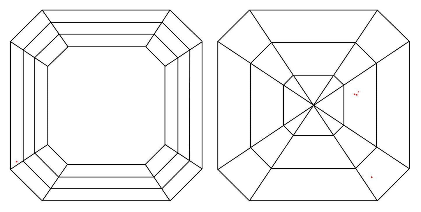 GIA 1.13 D-VVS2 Asscher Diamond