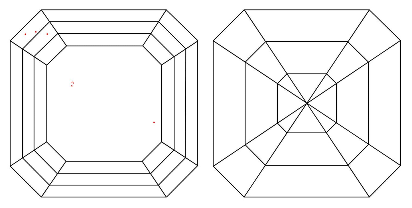 GIA 1 F-VVS2 Asscher Diamond