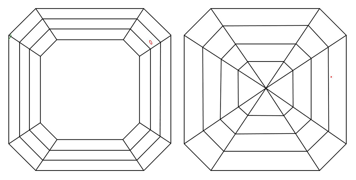 GIA 1.01 E-VS1 Asscher Diamond
