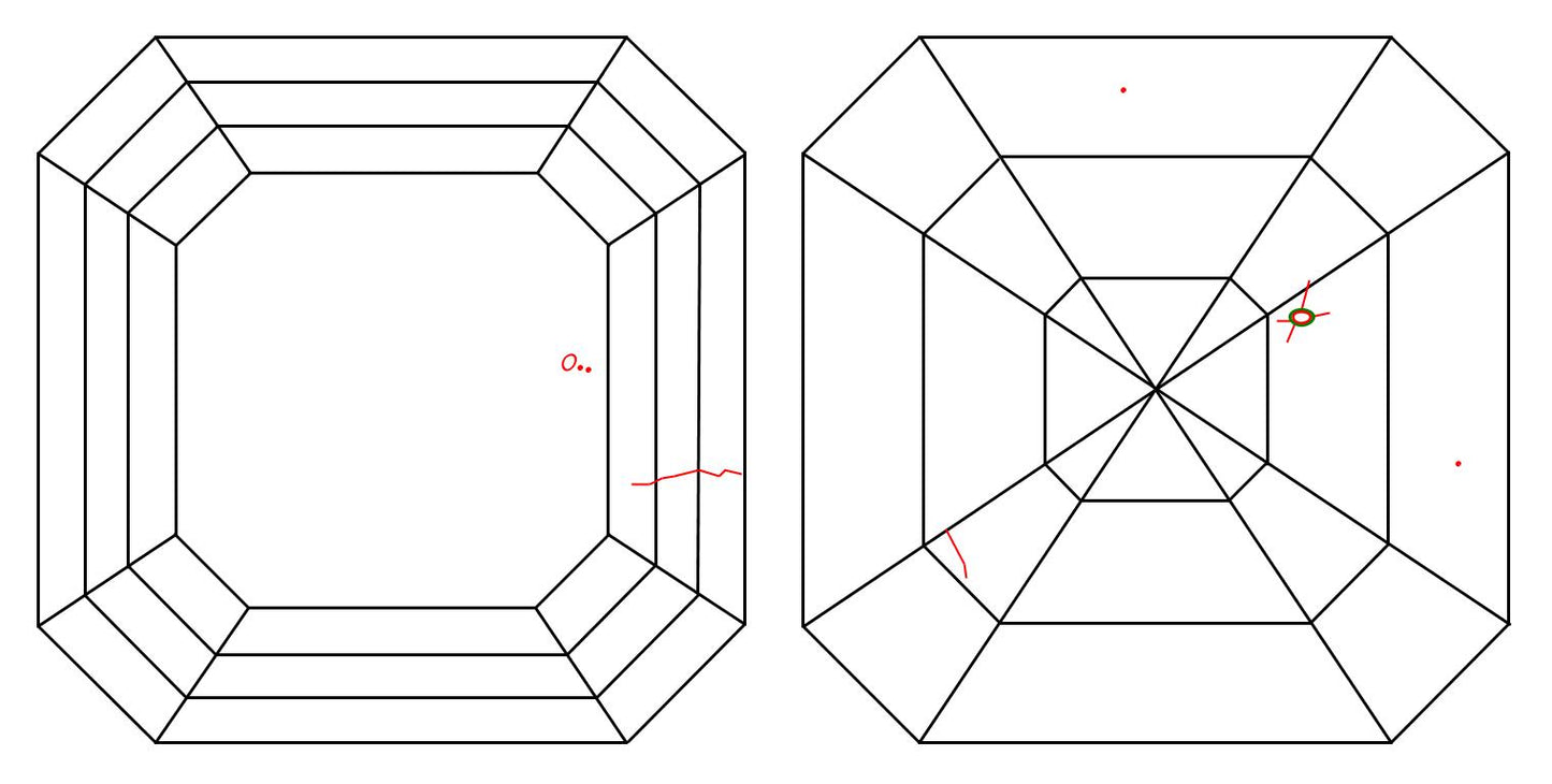 GIA 1.01 J-SI1 Asscher Diamond