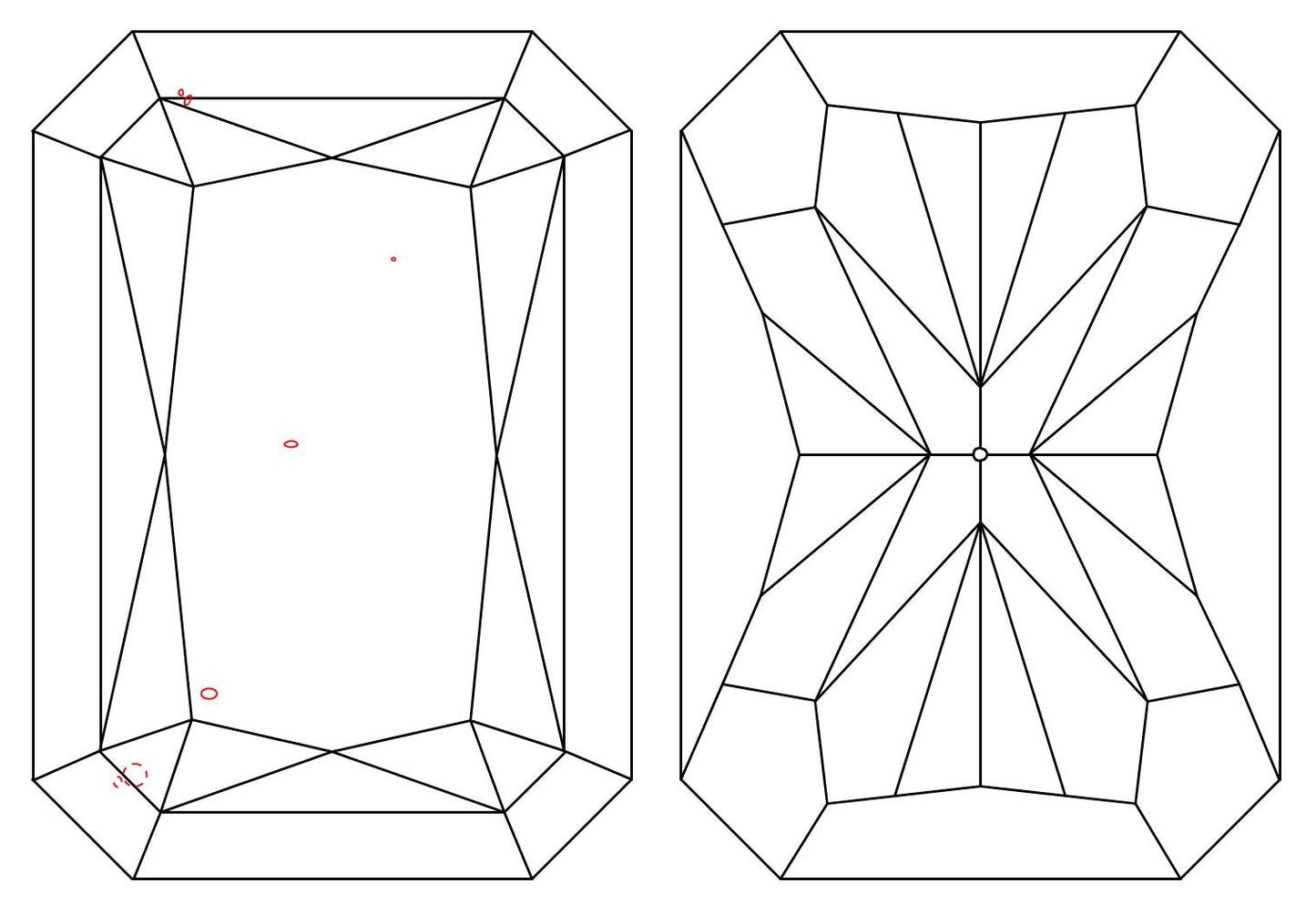 GIA 1.04 E-SI1 Radiant Diamond